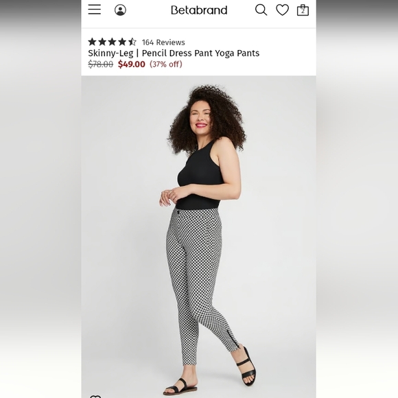 Betabrand Black XL Petite Pencil Dress Yoga Pant Black - Picture 15 of 15